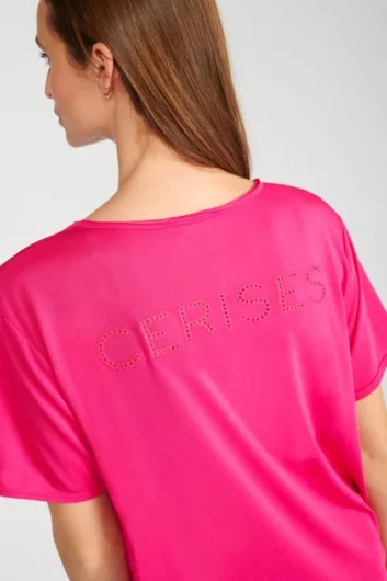 Tee shirt Le temps des cerises Parodia Fuschia – Image 3