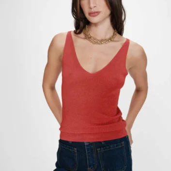 TOP PAILLETTE SANGUINE