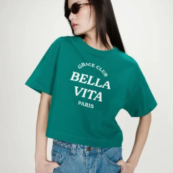 TEE SHIRT OVERSIZE VOSS VERT